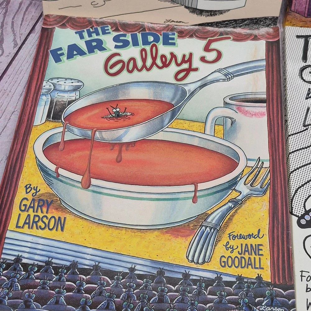 The Far Side Gallery Books 1 2 4 5 Gary Larson Cartoon Anthology Lot of 4
